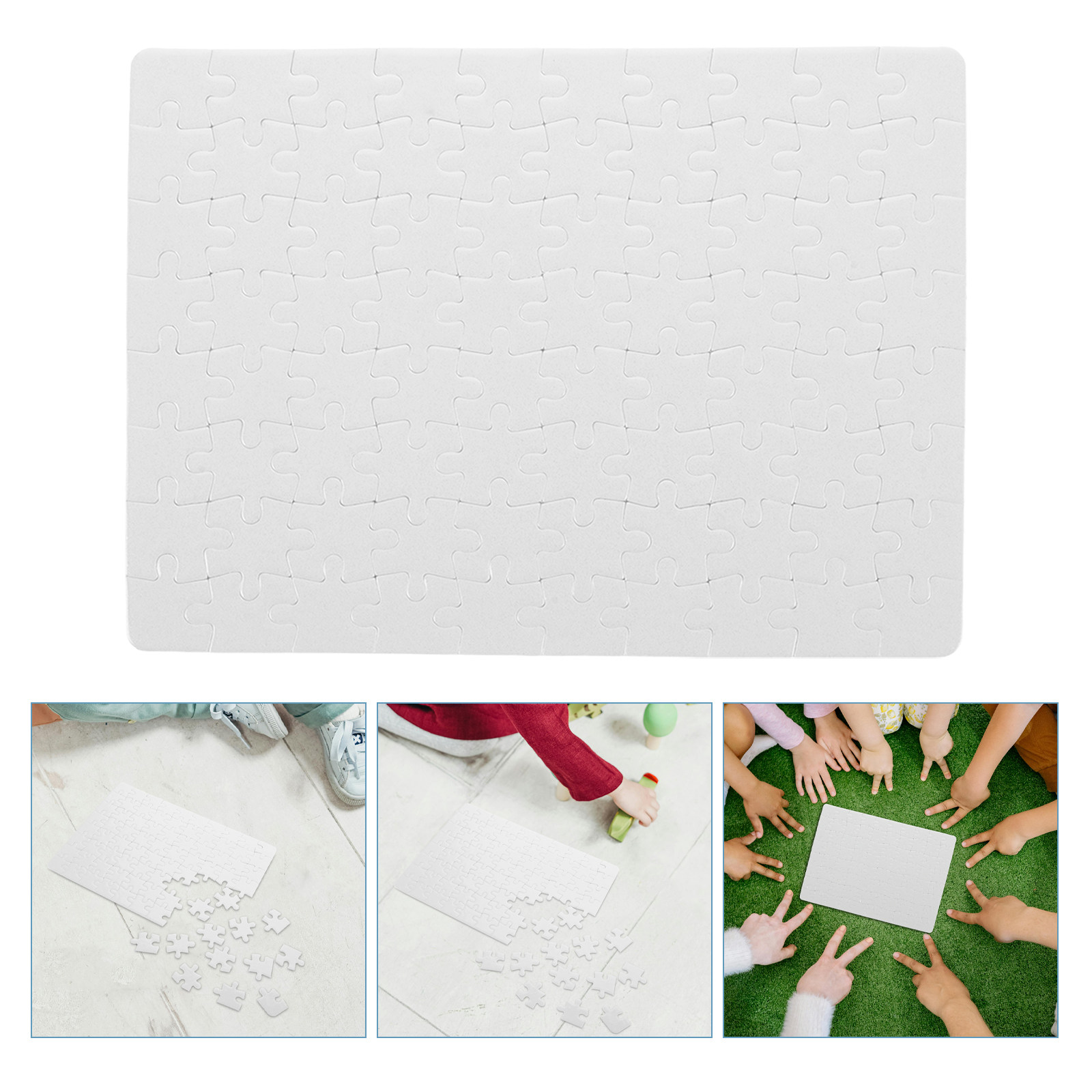 Puzzle Blank White - Lembaran Puzzle Polos – 4 Buah