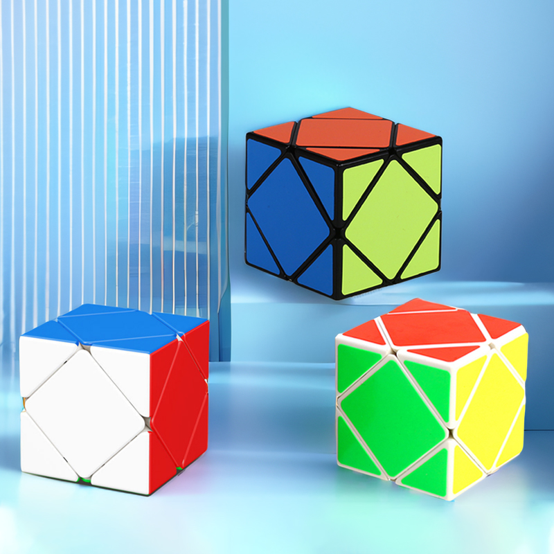 Puzzle Blank White - SENGSO Skewb Speed ​​Cube Tanpa Stiker
