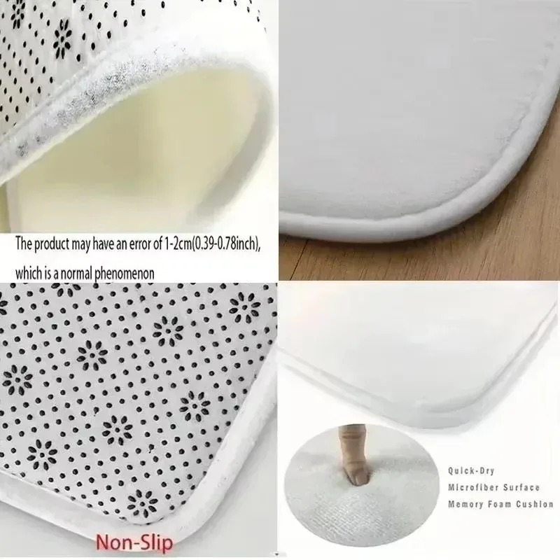 Keset Lantai Kamar Mandi Anti  - Puzzle Blank White ulasan dan harga