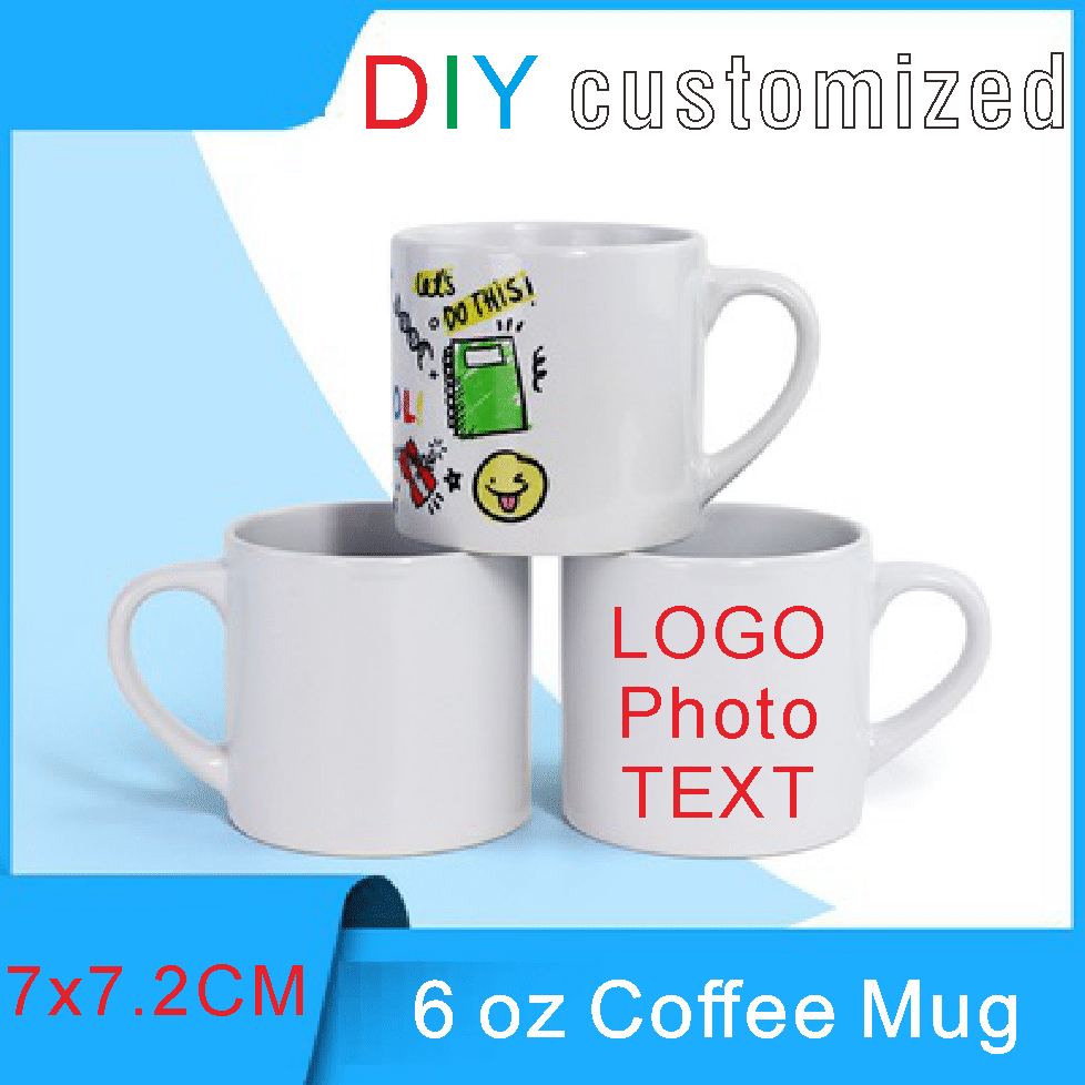 175ml Mug Kopi Kecil, Desain F - Sublimation Mug White ulasan dan harga