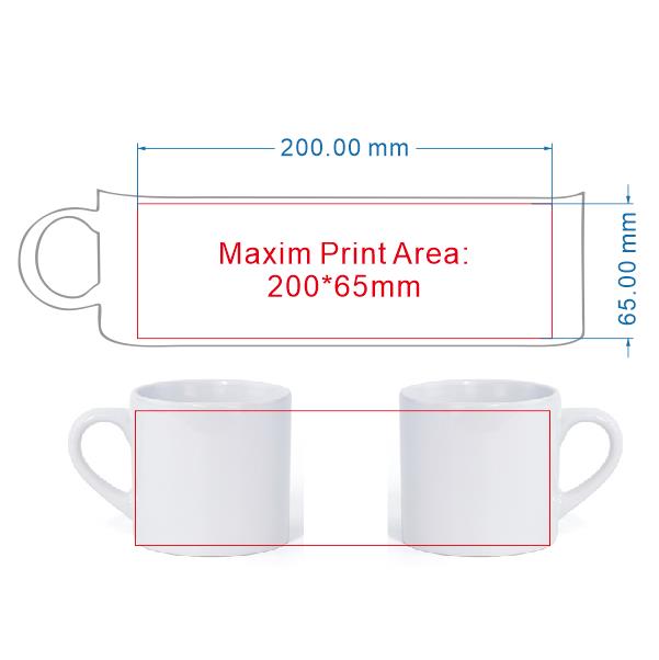 175ml Mug Kopi Kecil, Desain F - Sublimation Mug White ulasan dan harga