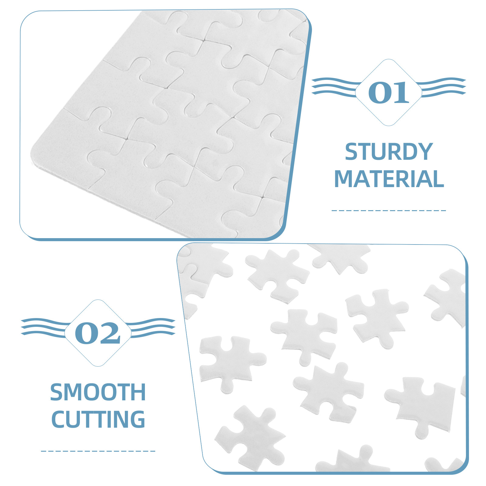 4 Lembar Potongan Puzzle Koson - Puzzle Blank White ulasan dan harga
