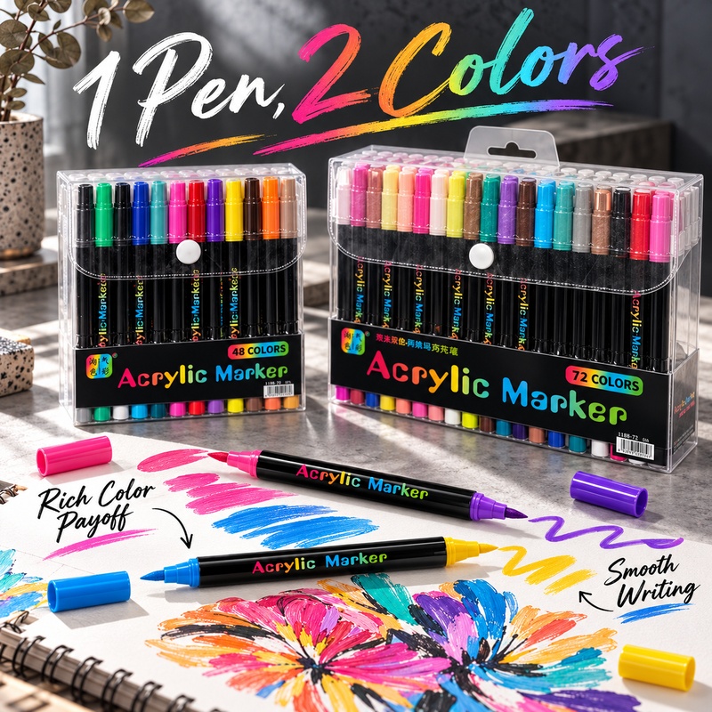 Spidol Cat Akrilik Dua Warna,  - Copic Marker Classic ulasan dan harga